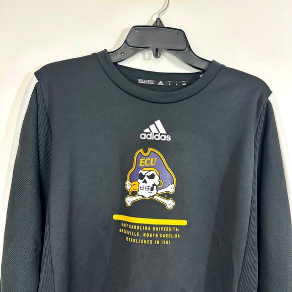 Adidas ECU East Carolina University Pirates Long Sleeve Sweatshirt Medium - Picture 3 of 9